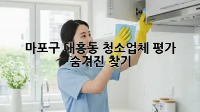 마포구 대흥동 청소업체 평가 💯 숨겨진💎 찾기!