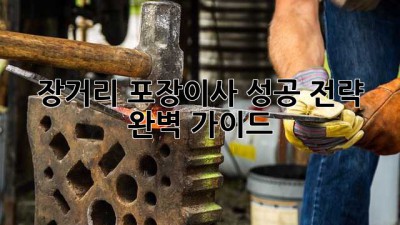 장거리 포장이사 성공 전략 완벽 가이드