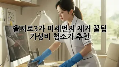 을지로3가 미세먼지 제거 꿀팁 💨 가성비 청소기 추천!
